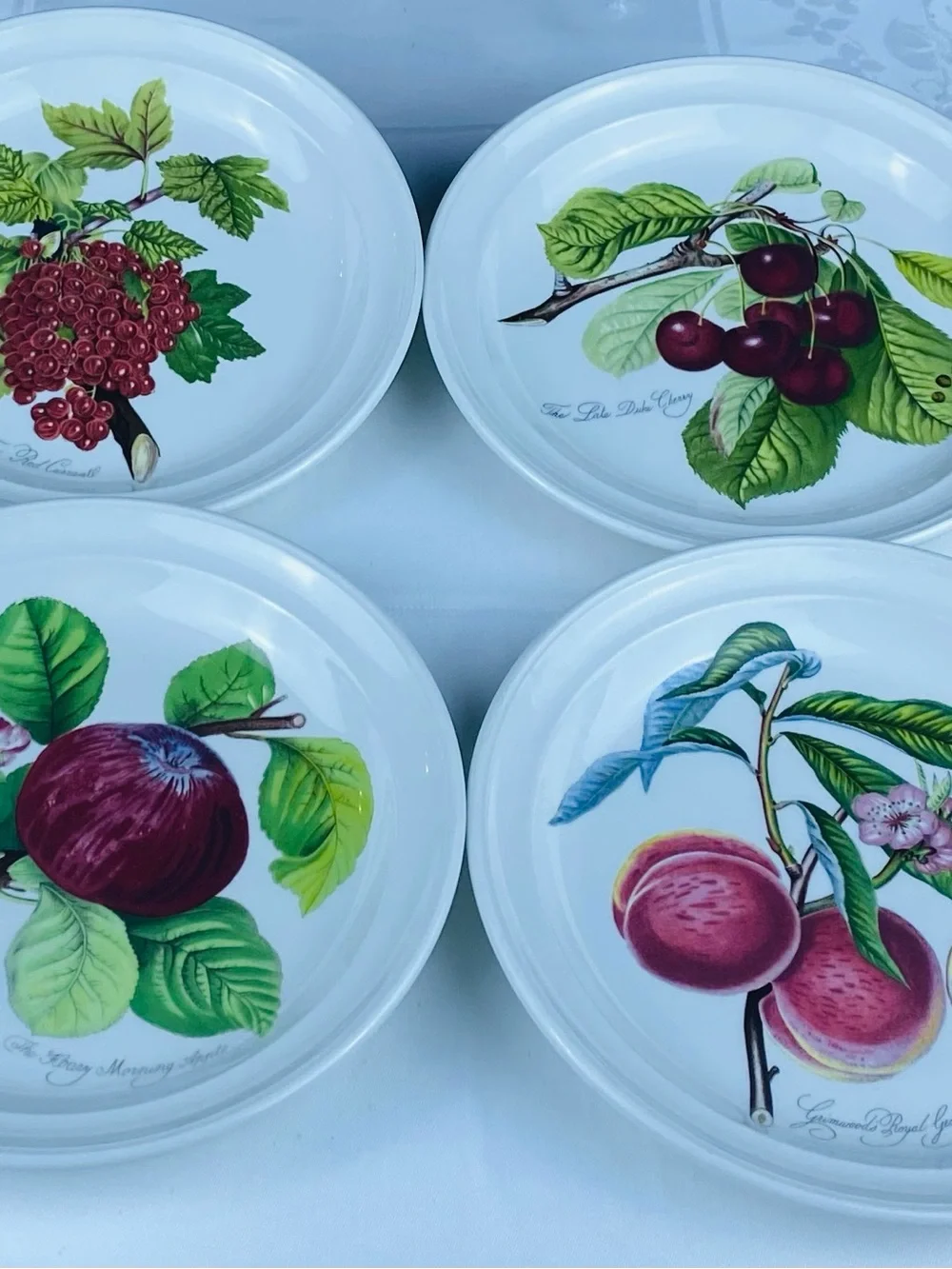 Set of 4 Vintage Portmeirion Pomana Dessert Plates 7.35” Fruit Goddess Design